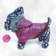 Minkšta pašiltinta striukė šuniukui (tamsiai alyvinės spalvos)